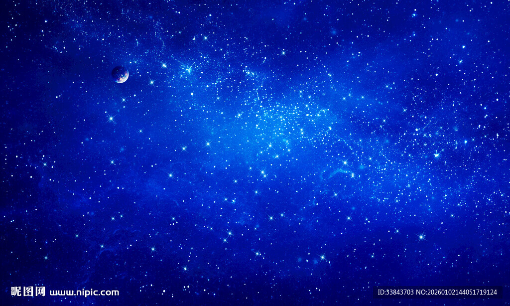 蓝色星空图
