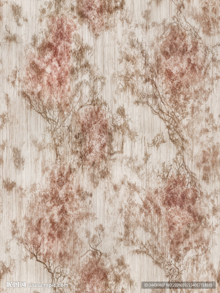 复古花卉纹理墙纸图案