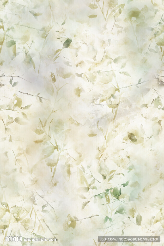 淡雅花卉纹理背景图