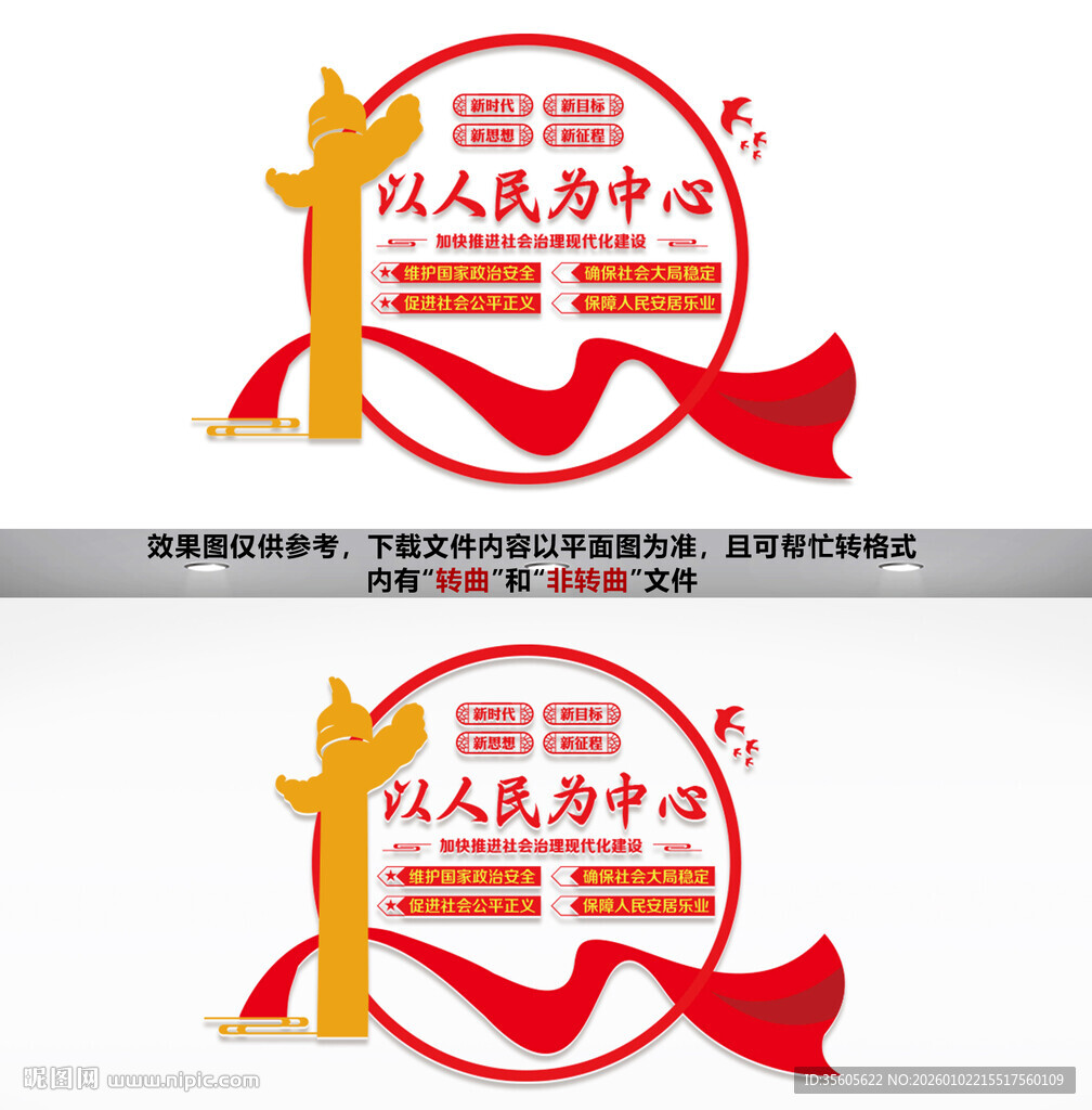 以人民为中心文化墙