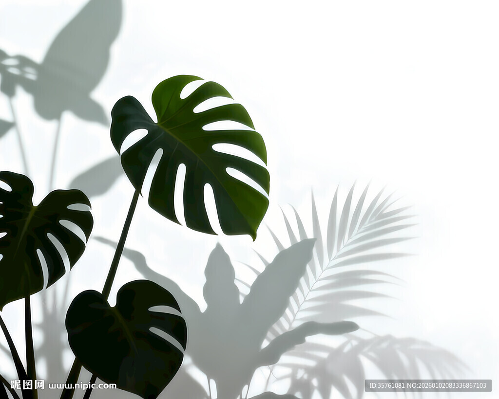 雾气磨砂膜效果绿植贴图