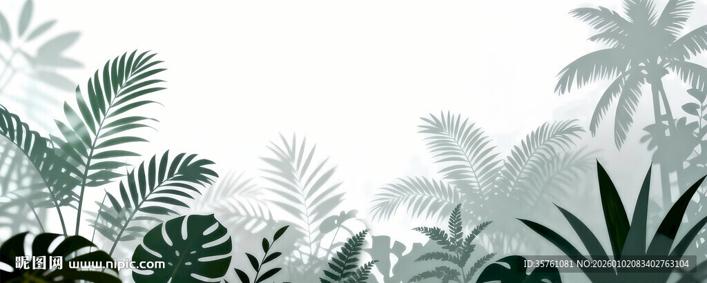 雾气磨砂膜效果绿植贴图