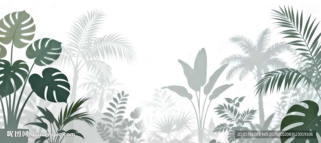 雾气磨砂膜效果绿植贴图