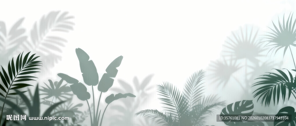 雾气磨砂膜效果绿植贴图