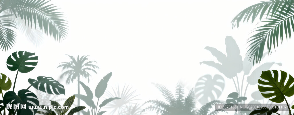 雾气磨砂膜效果绿植贴图