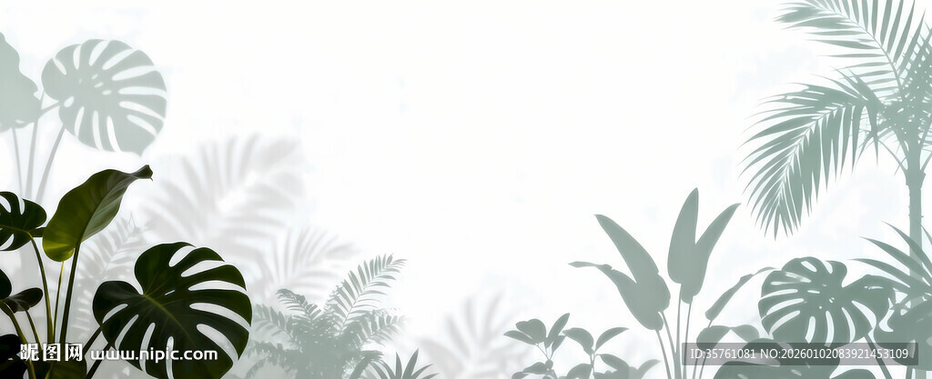 雾气磨砂膜效果绿植贴图