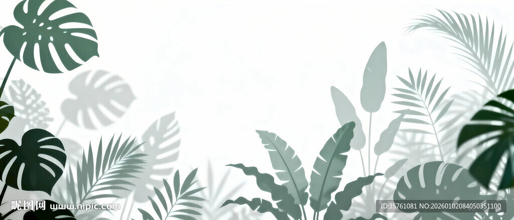 雾气磨砂膜效果绿植贴图