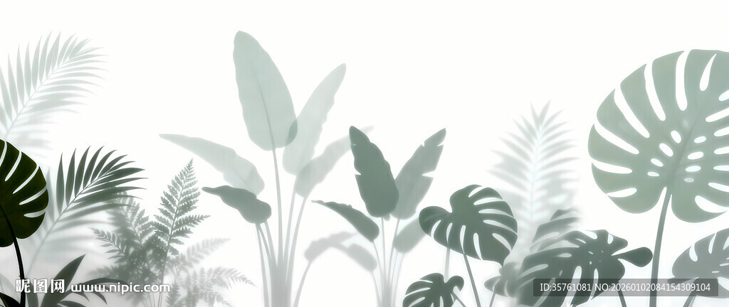 雾气磨砂膜效果绿植贴图