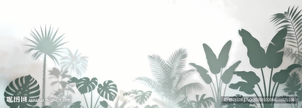 雾气磨砂膜效果绿植贴图