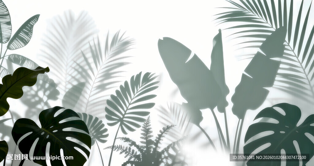 雾气磨砂膜效果绿植贴图