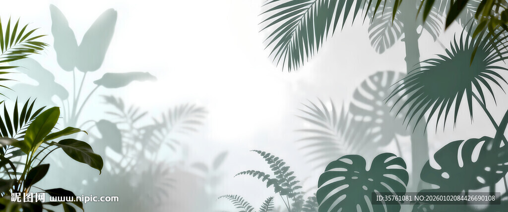 雾气磨砂膜效果绿植贴图