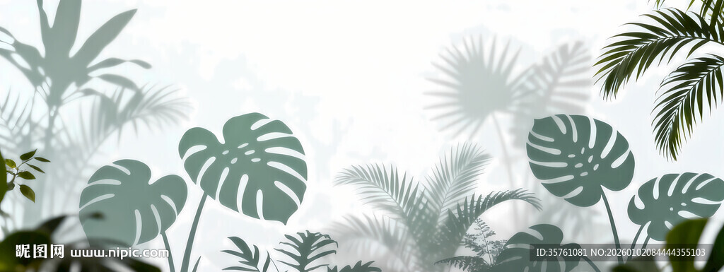 雾气磨砂膜效果绿植贴图