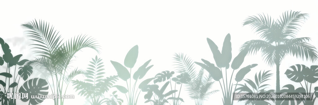 雾气磨砂膜效果绿植贴图