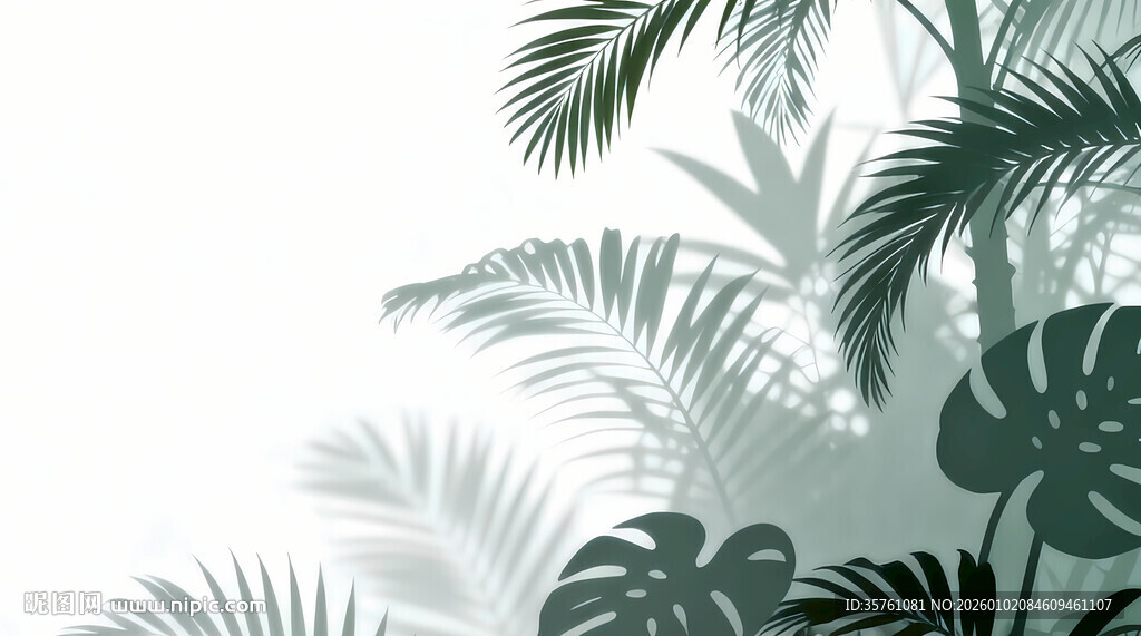 雾气磨砂膜效果绿植贴图