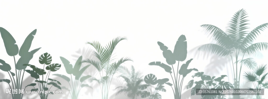 雾气磨砂膜效果绿植贴图