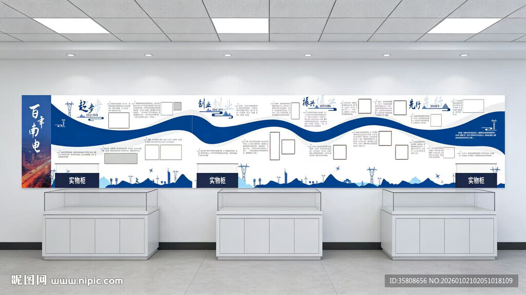 电网历程文化墙