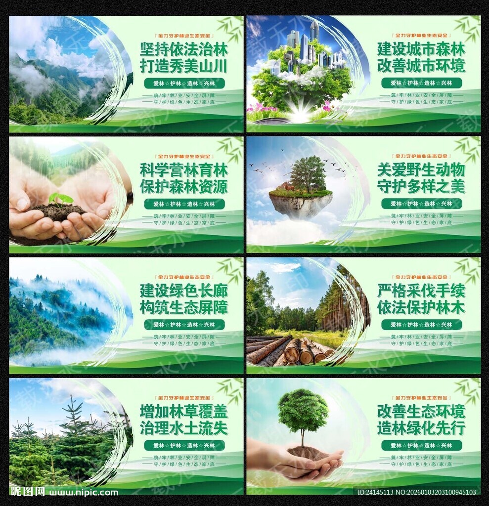 林业局宣传展板