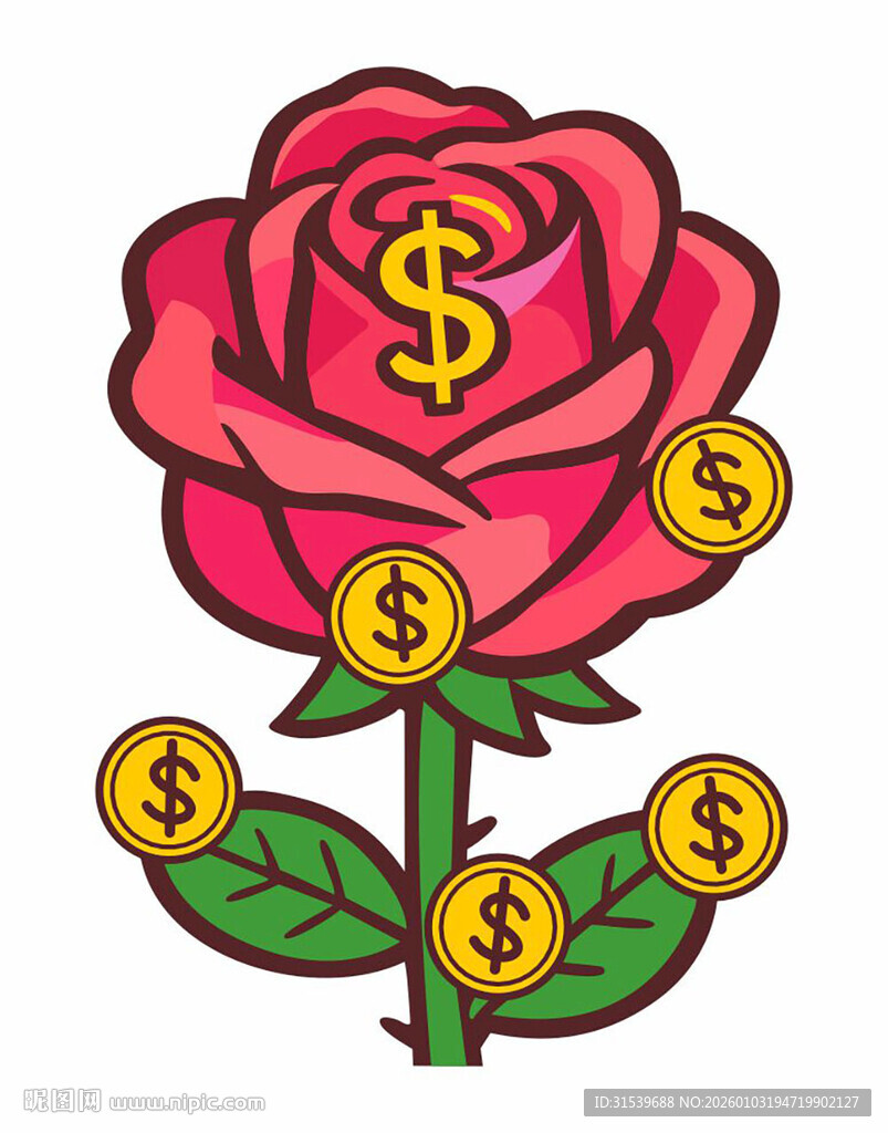 有钱花矢量图