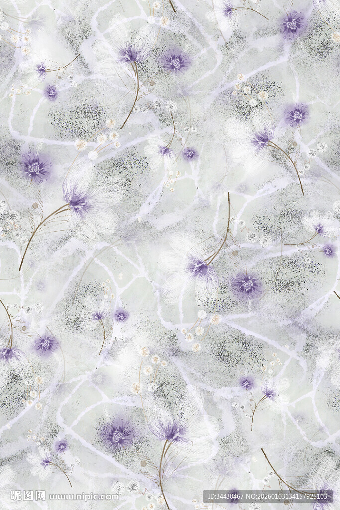 梦幻紫色小花背景纹理