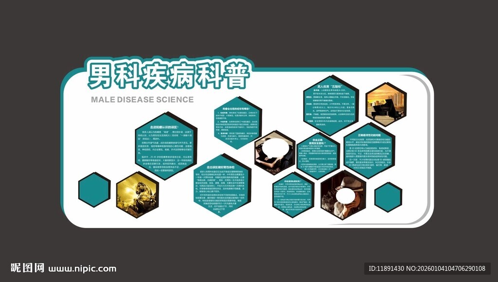 男科疾病科普 背景墙