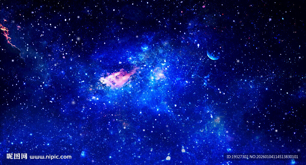 蓝色星空图