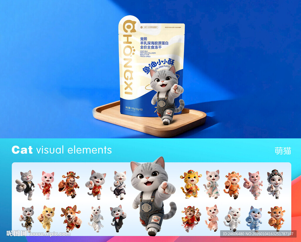  萌猫IP素材