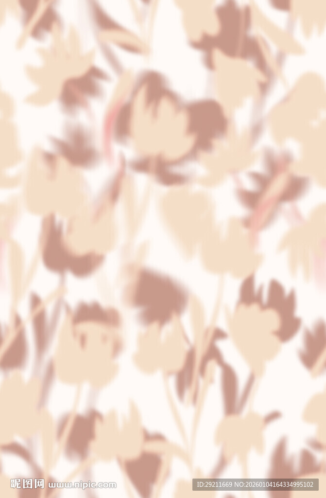 浅棕花卉纹理图案