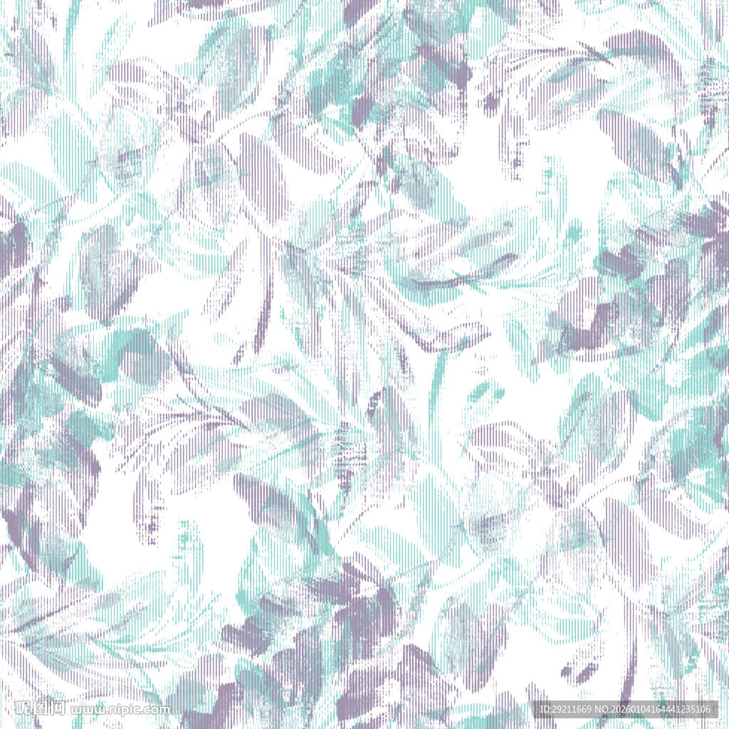 清新淡雅叶系花纹图案