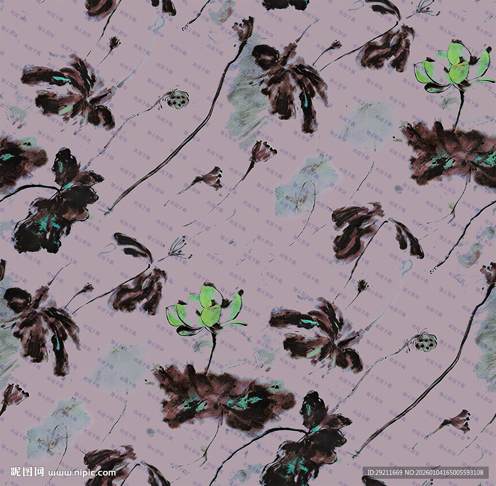 花卉昆虫图案的精美纹理