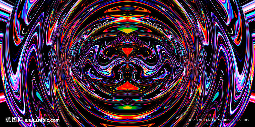 炫彩抽象对称图案艺术