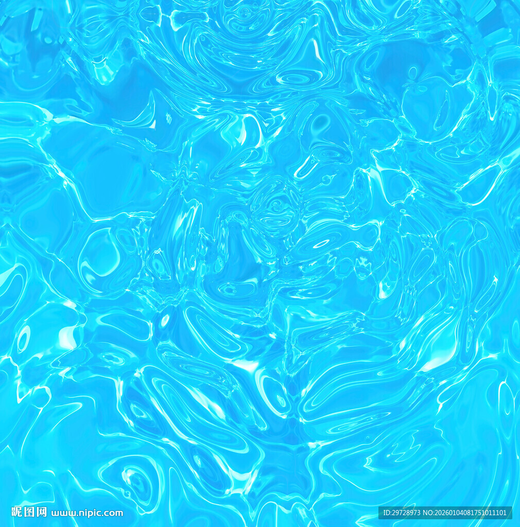 蓝色水波纹理背景图