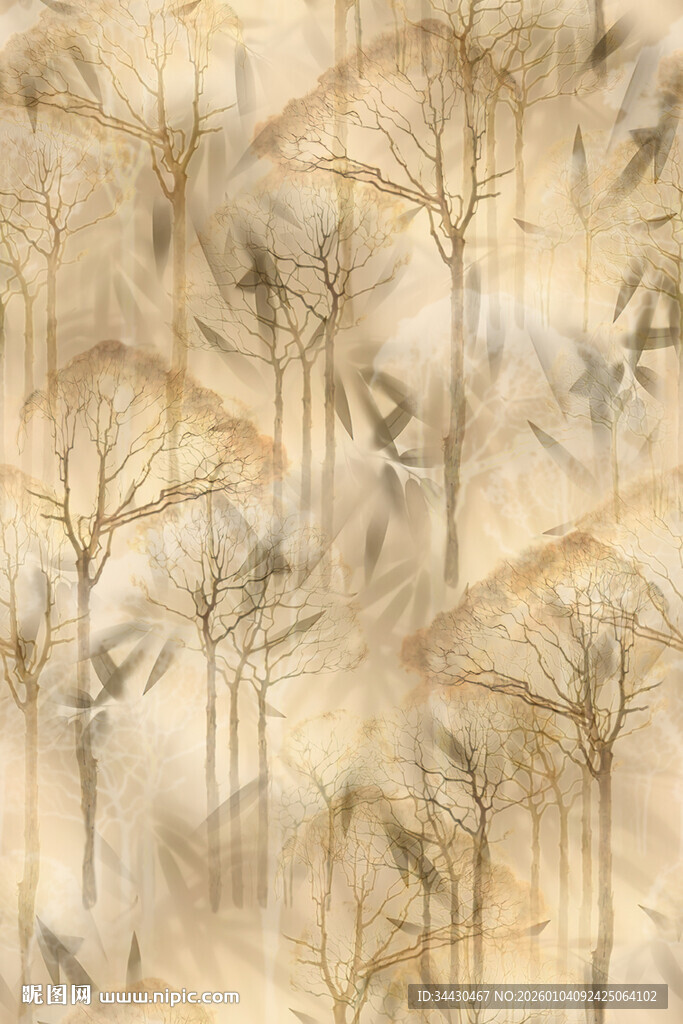 梦幻森林纹理背景图案