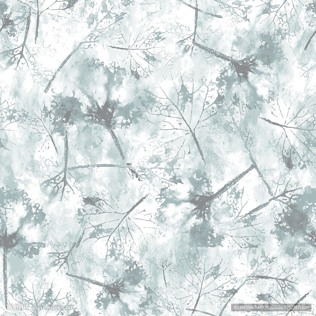 淡蓝灰调蒲公英图案背景