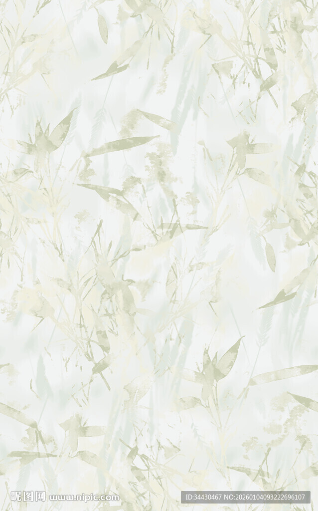 淡雅植物纹理墙纸图案