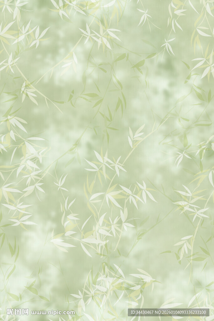 淡绿色植物纹理背景图
