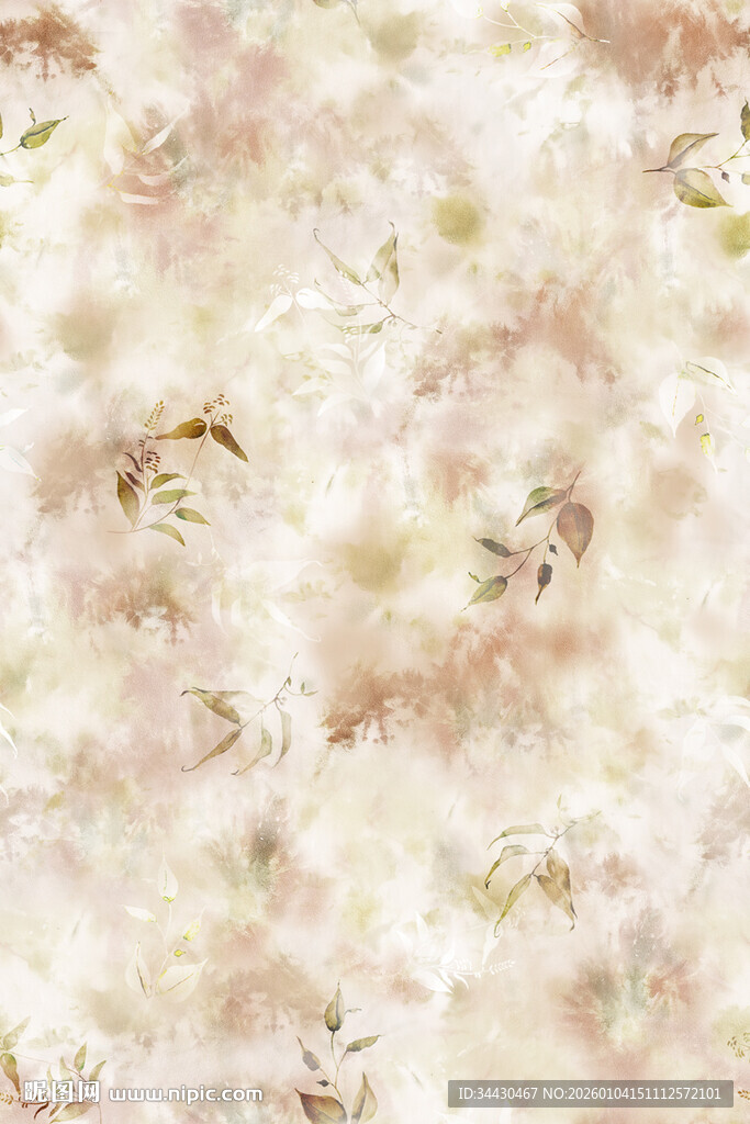 淡粉色花卉纹理背景图