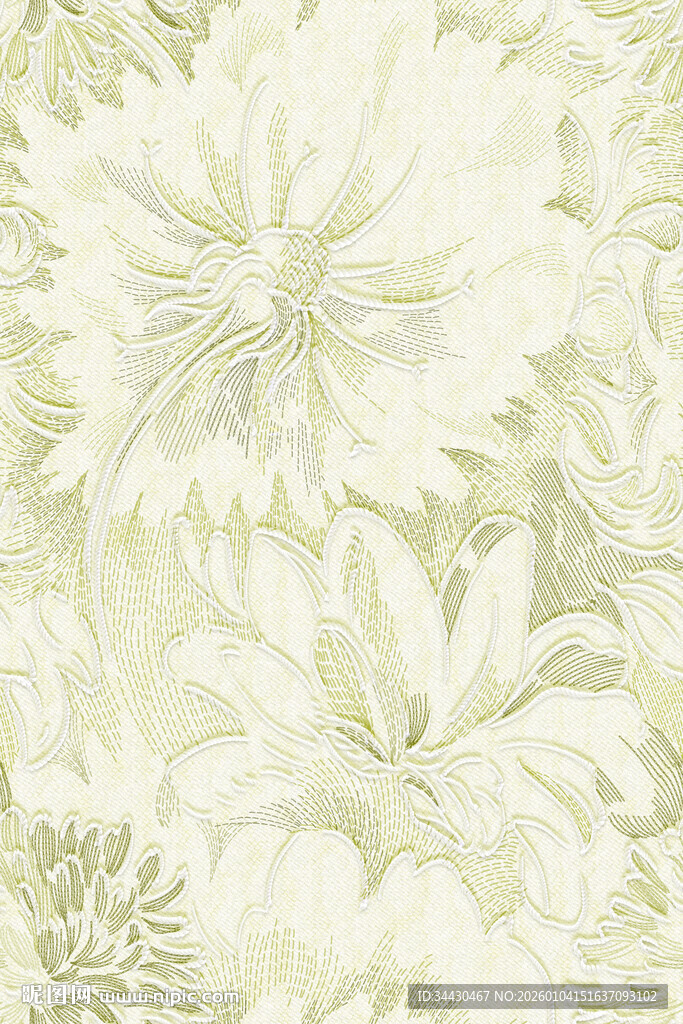 淡雅花卉纹理图案