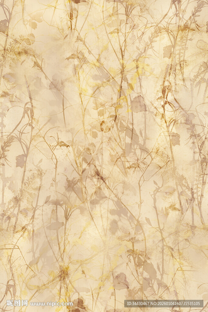 花卉图案的淡雅织物纹理