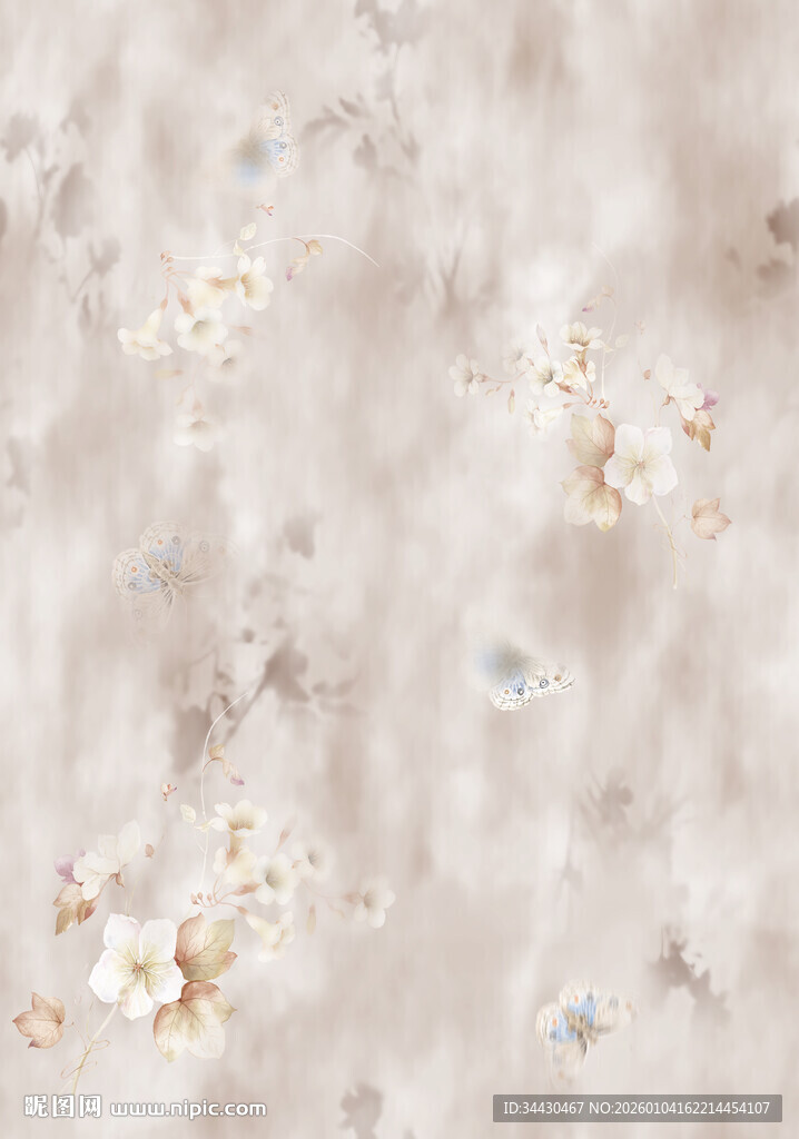 淡雅碎花纹理背景图