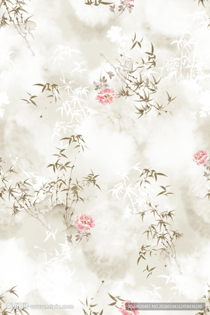 淡雅花卉纹理图案