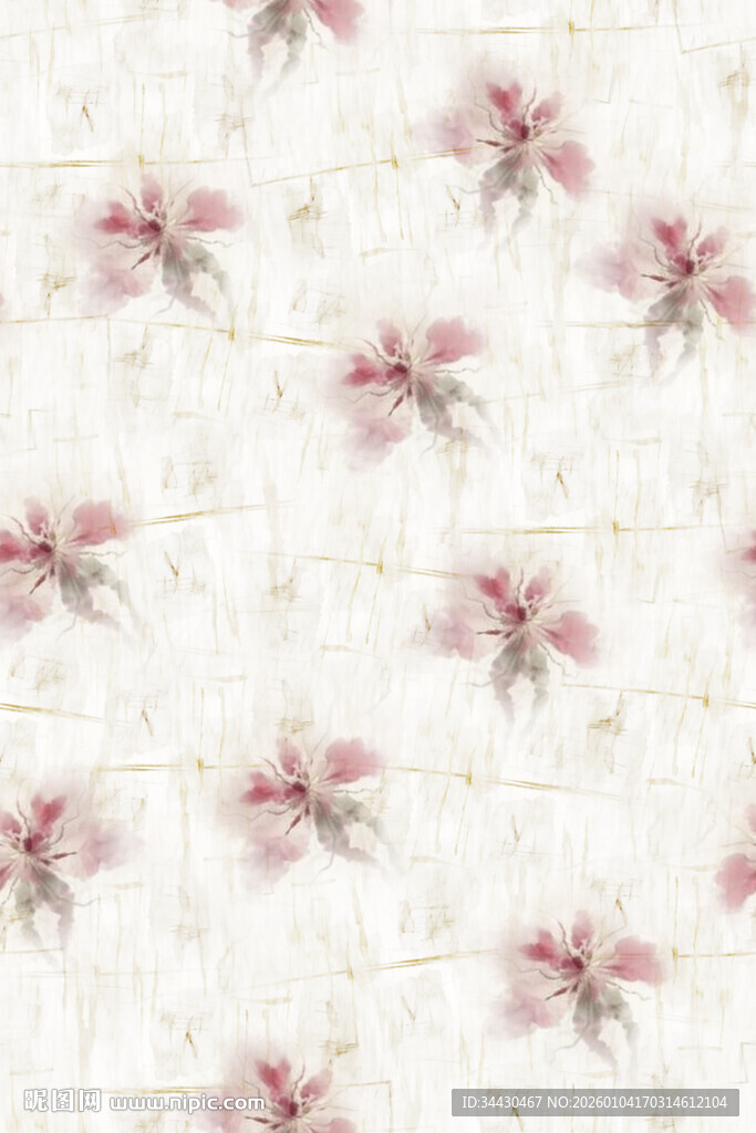 花卉图案布料纹理背景图