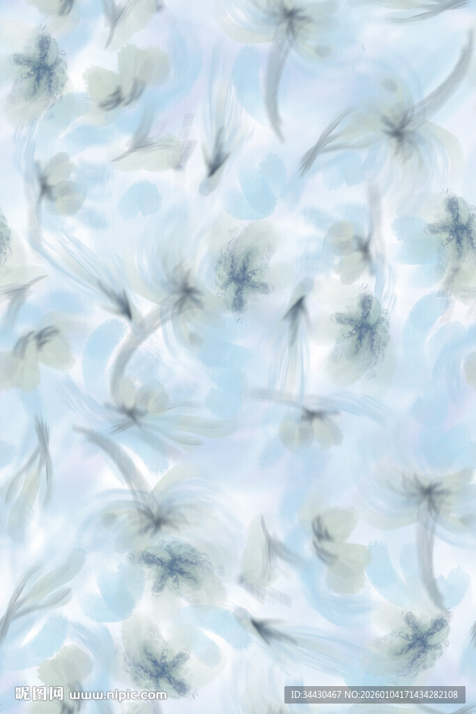 梦幻蓝调蒲公英背景图