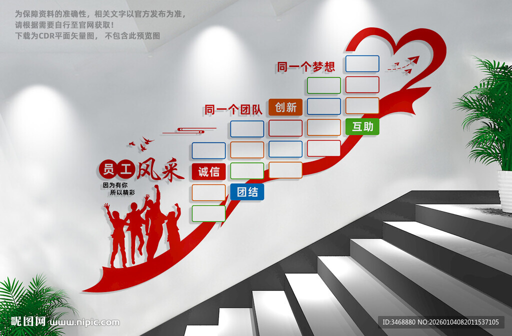 员工风采楼梯文化墙