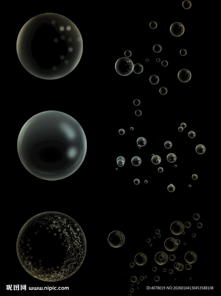 梦幻透明气泡特写