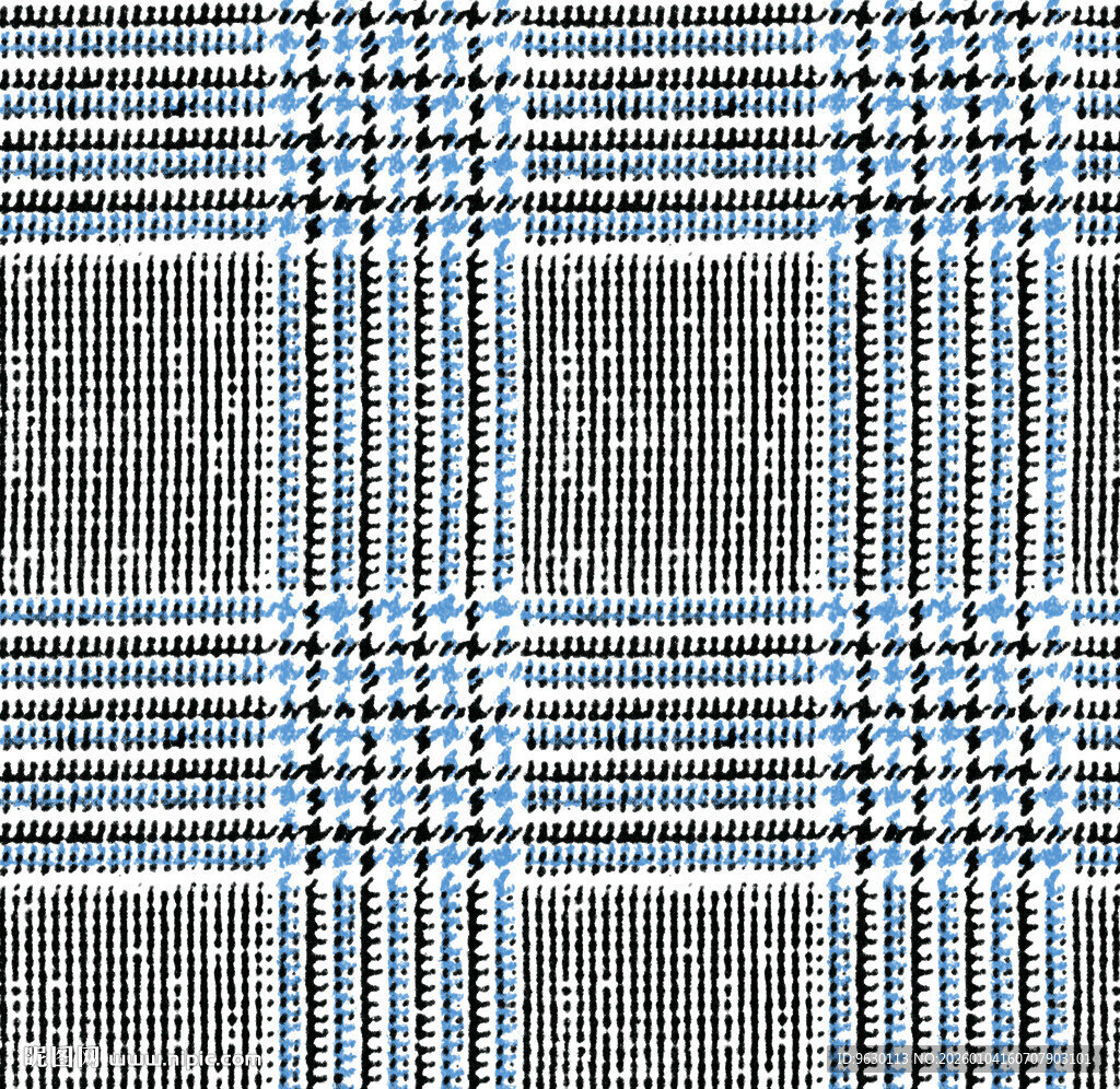 蓝灰格子纹理布料图案