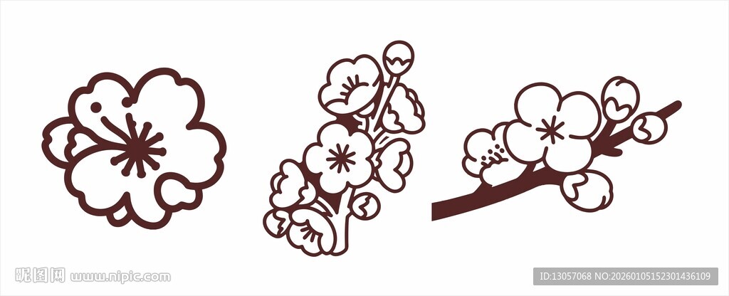 手绘花卉图案集合