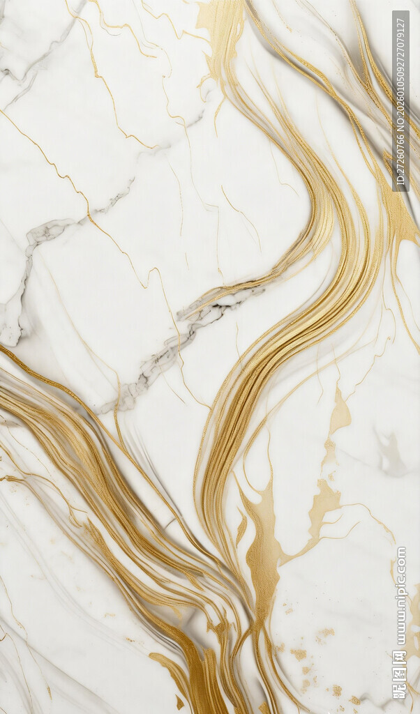 金色流线大理石纹理图案