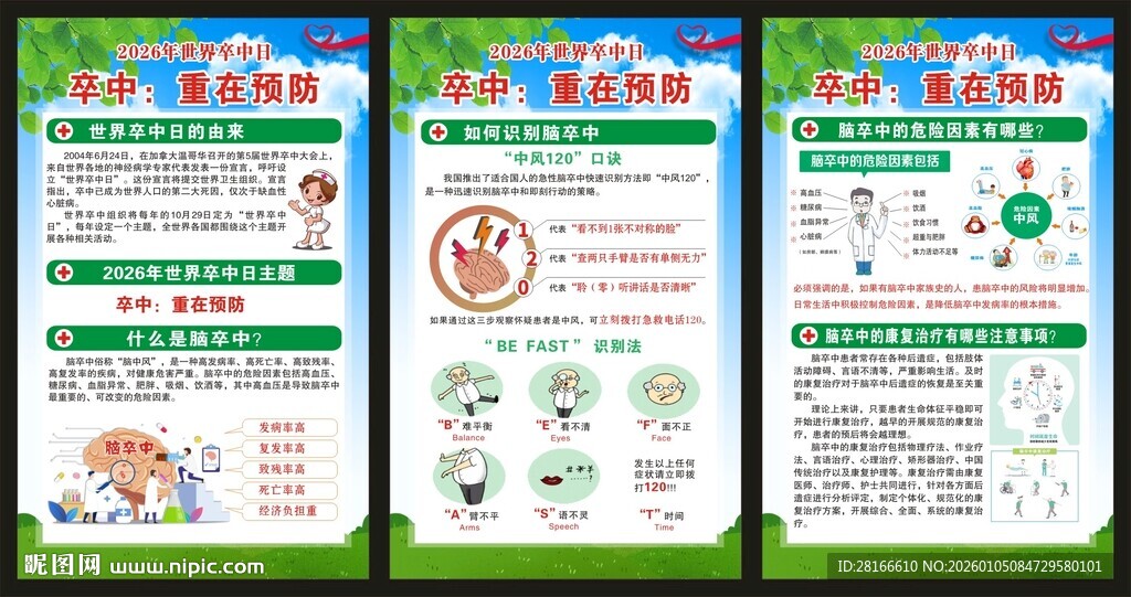 卒中日展板