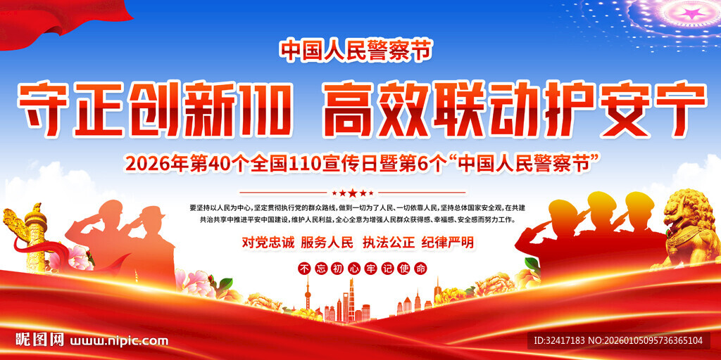 全国110宣传日展板