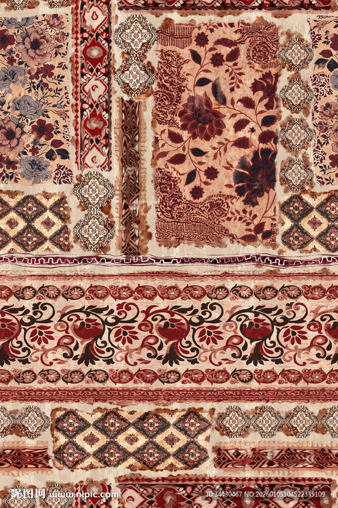 精美传统花纹地毯图案